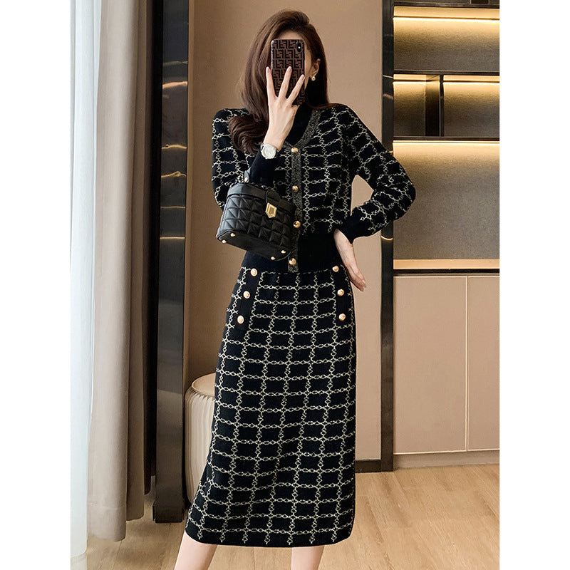 New Sweaters Skirt Two-piece Suit For Women