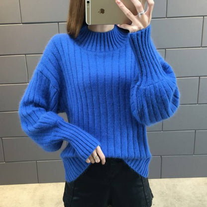 Turtleneck Sweater Spring And Autumn Pullover Loose Winter Knit