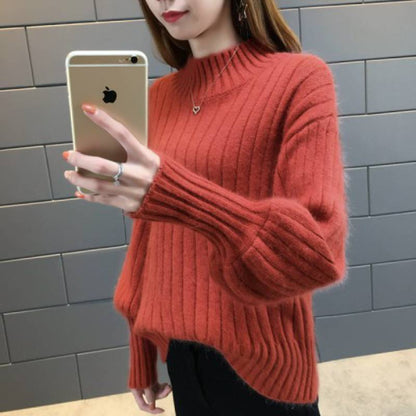 Turtleneck Sweater Spring And Autumn Pullover Loose Winter Knit